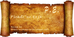 Pinkász Erik névjegykártya